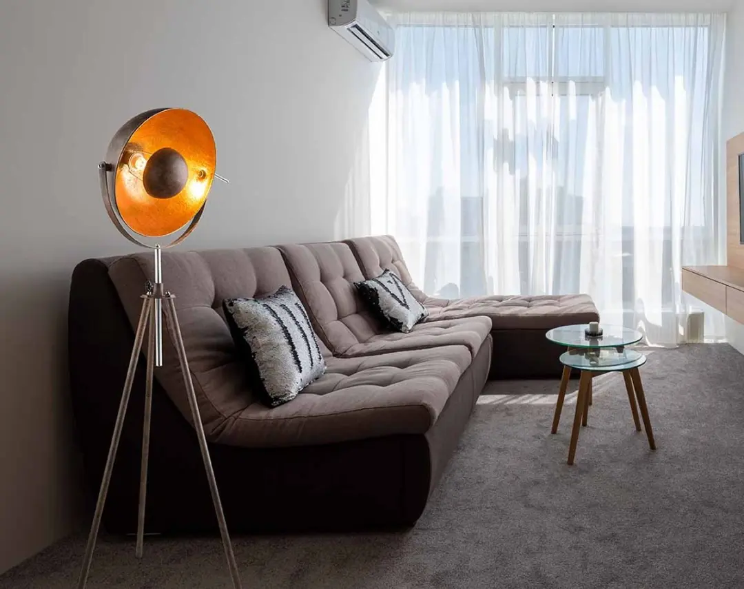Globo Xirena I Vloerlamp - Bruin - Ø69cm - afbeelding 3 van 6
