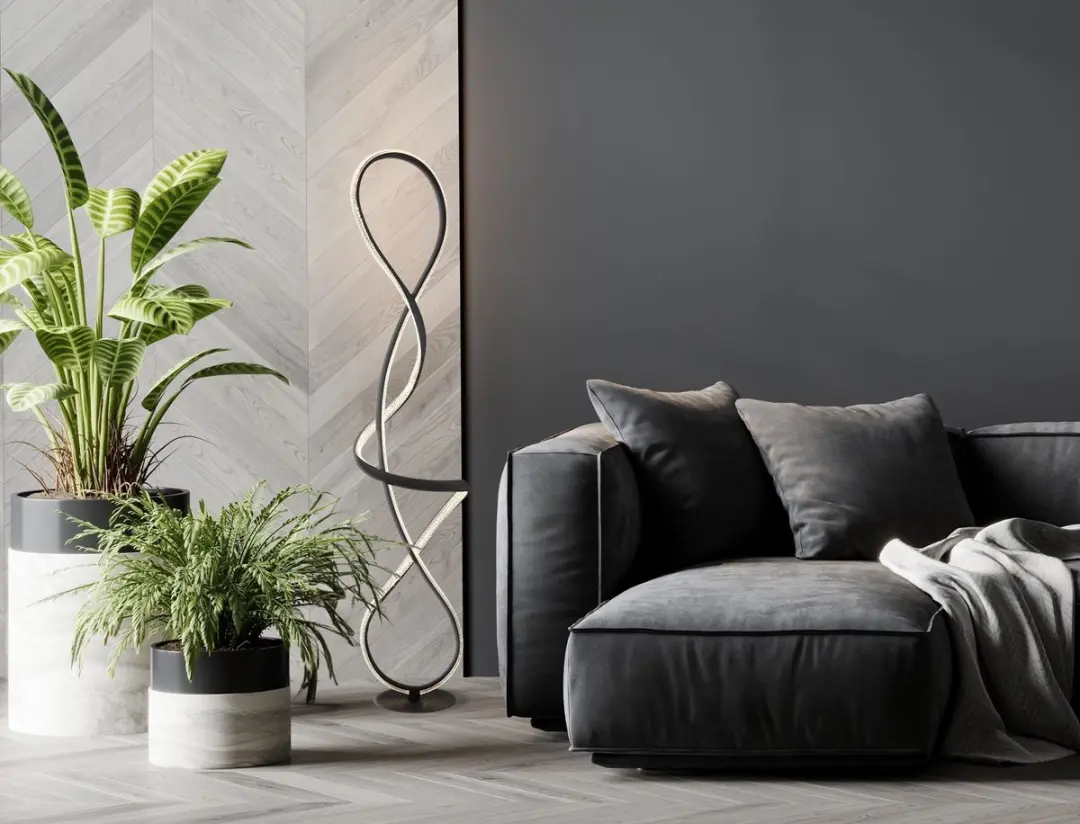 Globo Swirl LED Tafellamp - Zwart