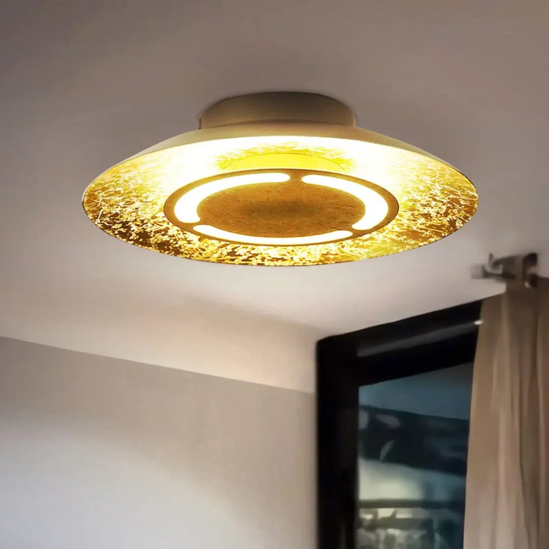 Globo Tabea Plafondlamp Goud - Ø35cm - LED - afbeelding 6 van 6