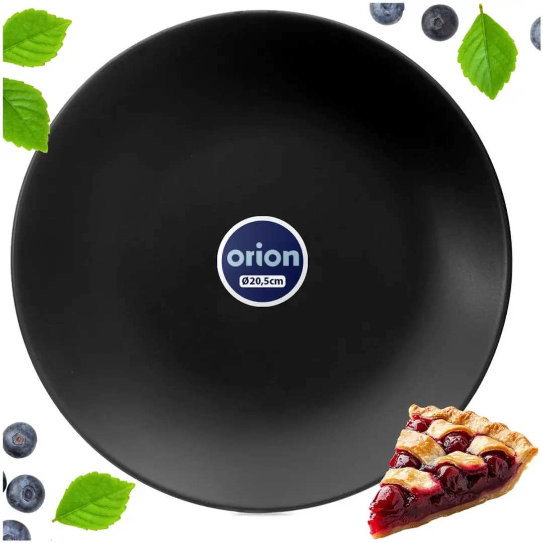 Orion Dessertbord Keramiek 20,5cm - Zwart - Mat