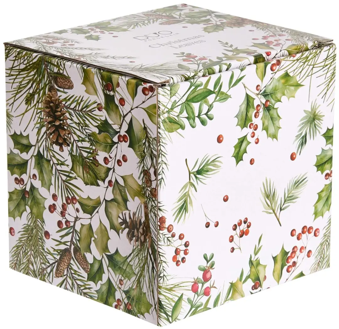 Duo Mok 650ml Kerstblaadjes - Crèmekleurig