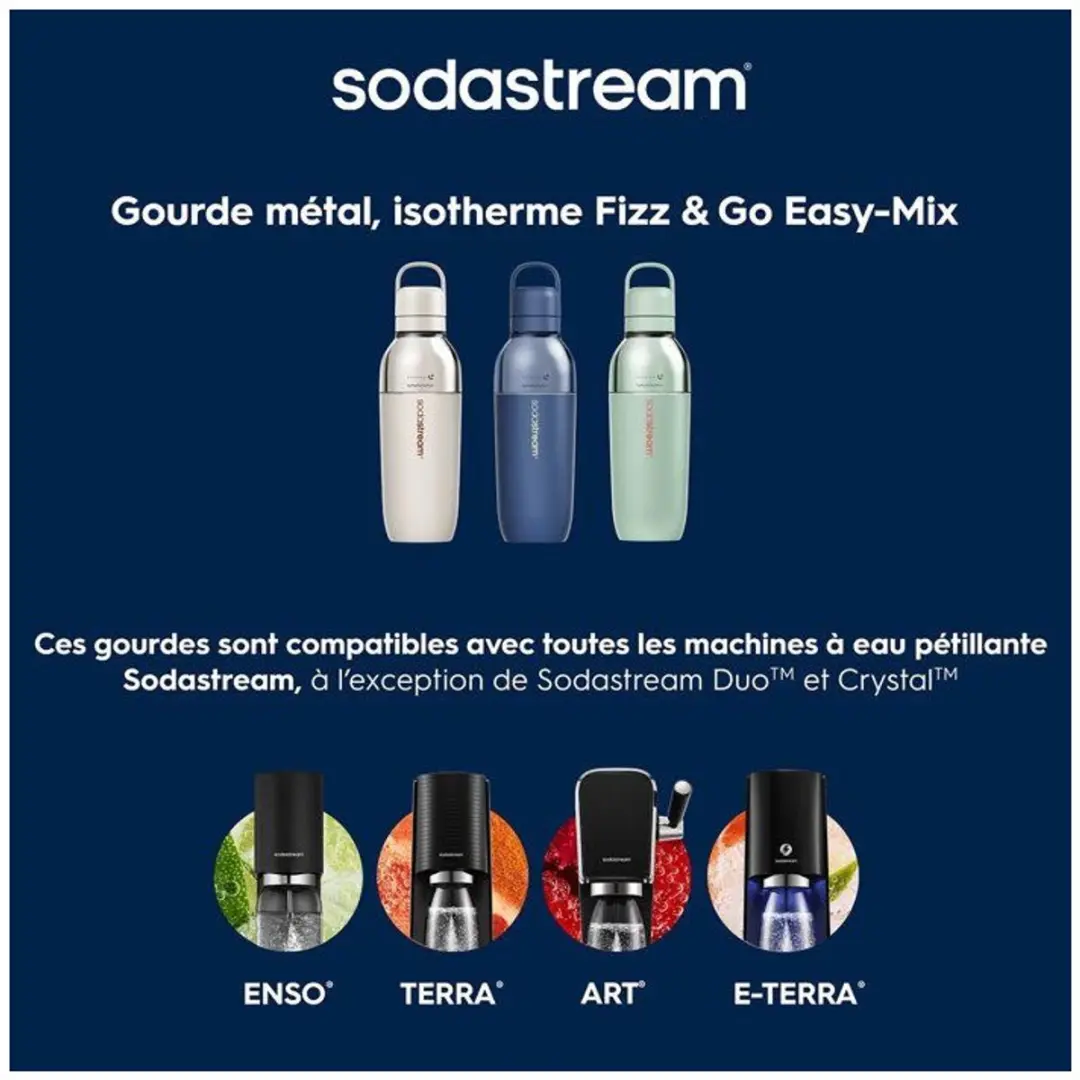 SodaStream Fizz&Go Easy Mix Fles 0,7L - Beige