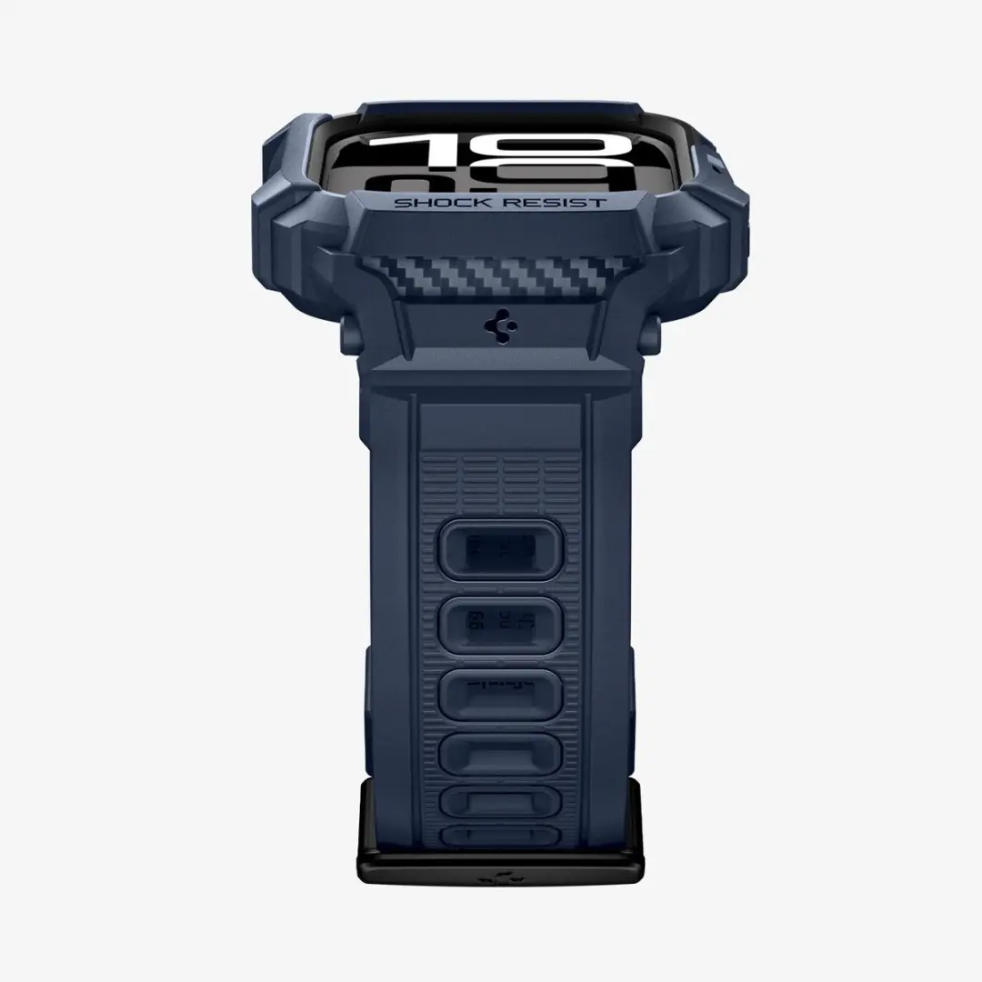 Spigen Rugged Armor Pro 2 Hoesje + Band Apple Watch 10/11 42mm - Blauw