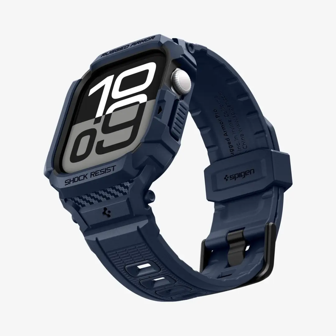 Spigen Rugged Armor Pro 2 Hoesje + Band Apple Watch 10/11 42mm - Blauw