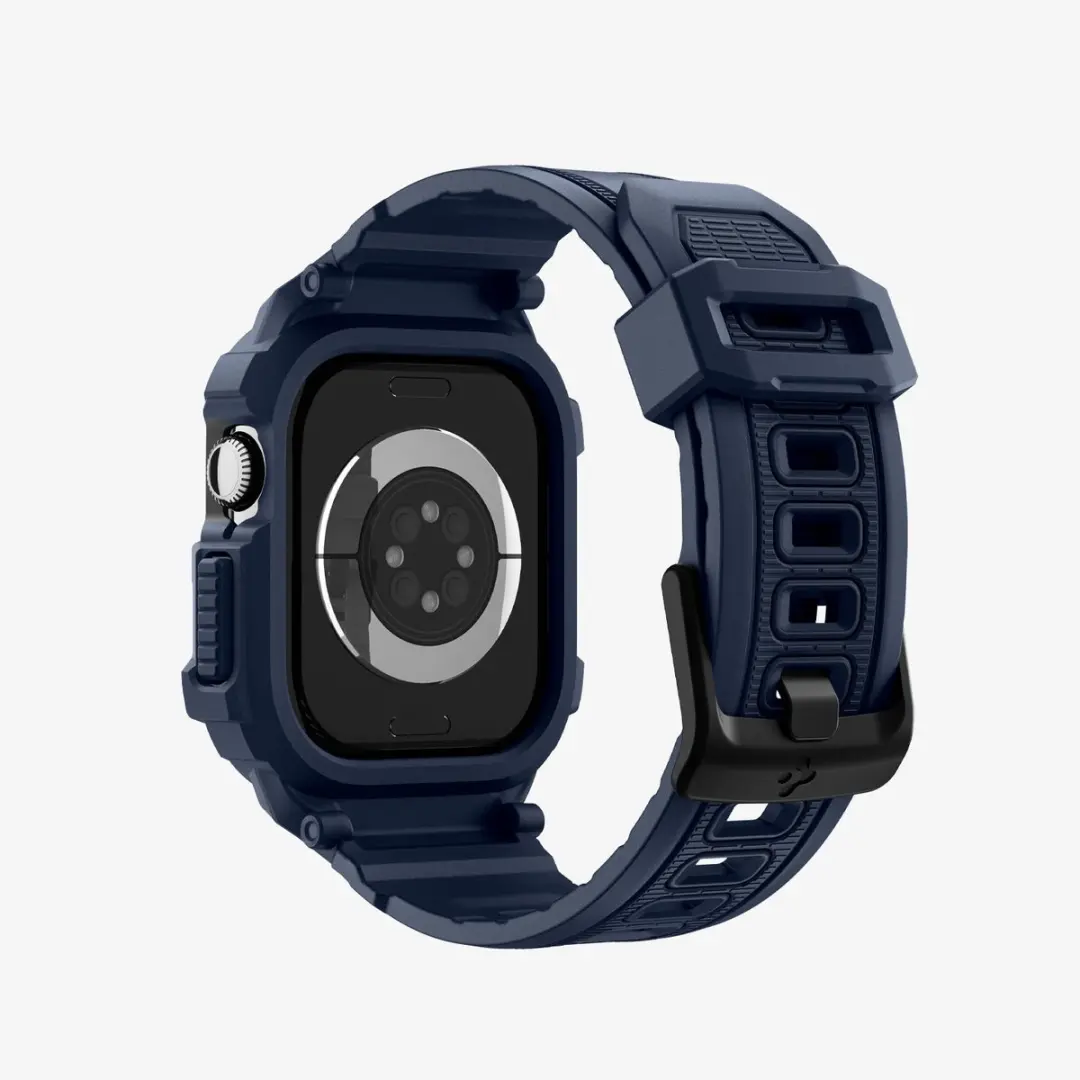Spigen Rugged Armor Pro 2 Hoesje + Band Apple Watch 10/11 42mm - Blauw