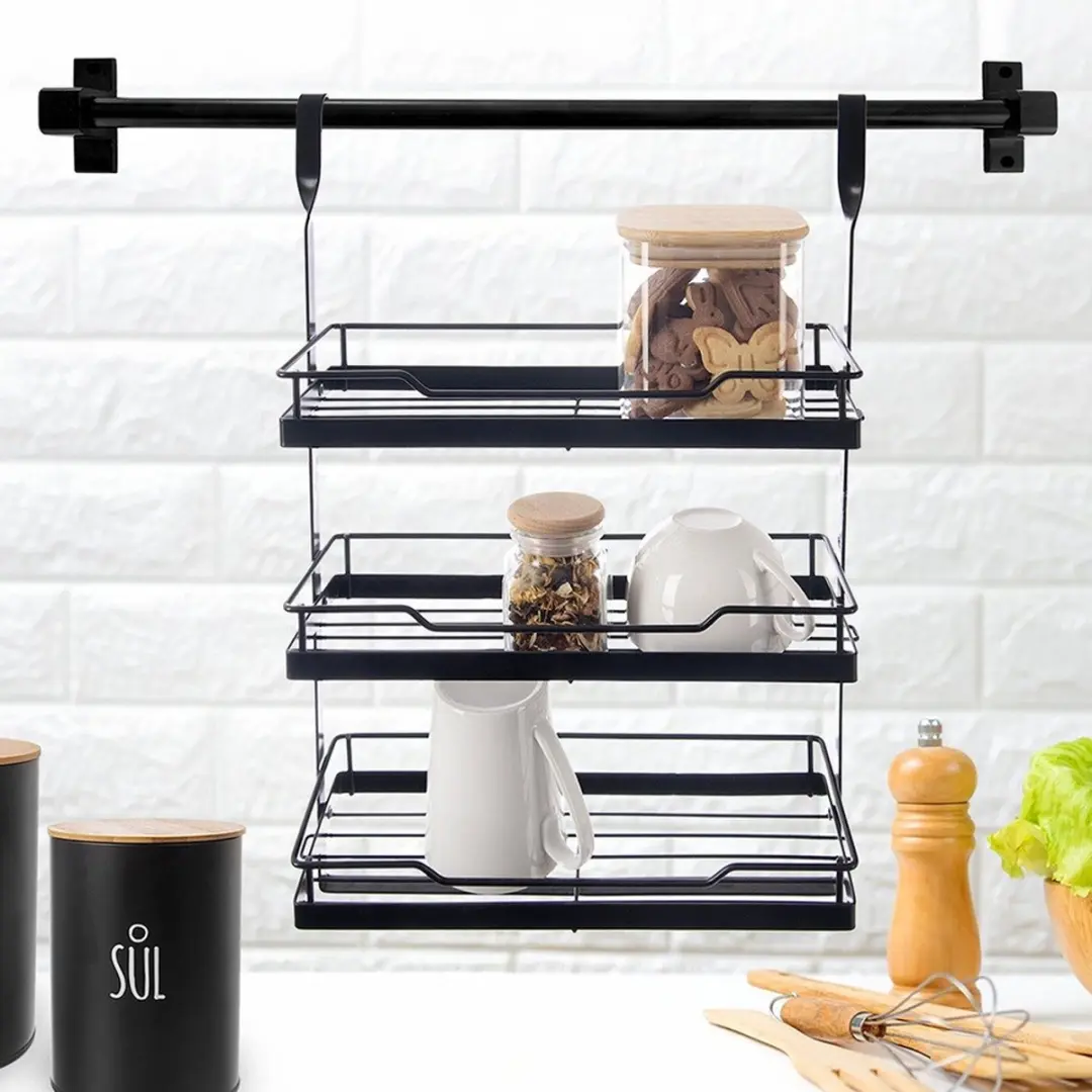 Orion Radka Serie Hangende Keukenplank - 32x11x46cm - Zwart