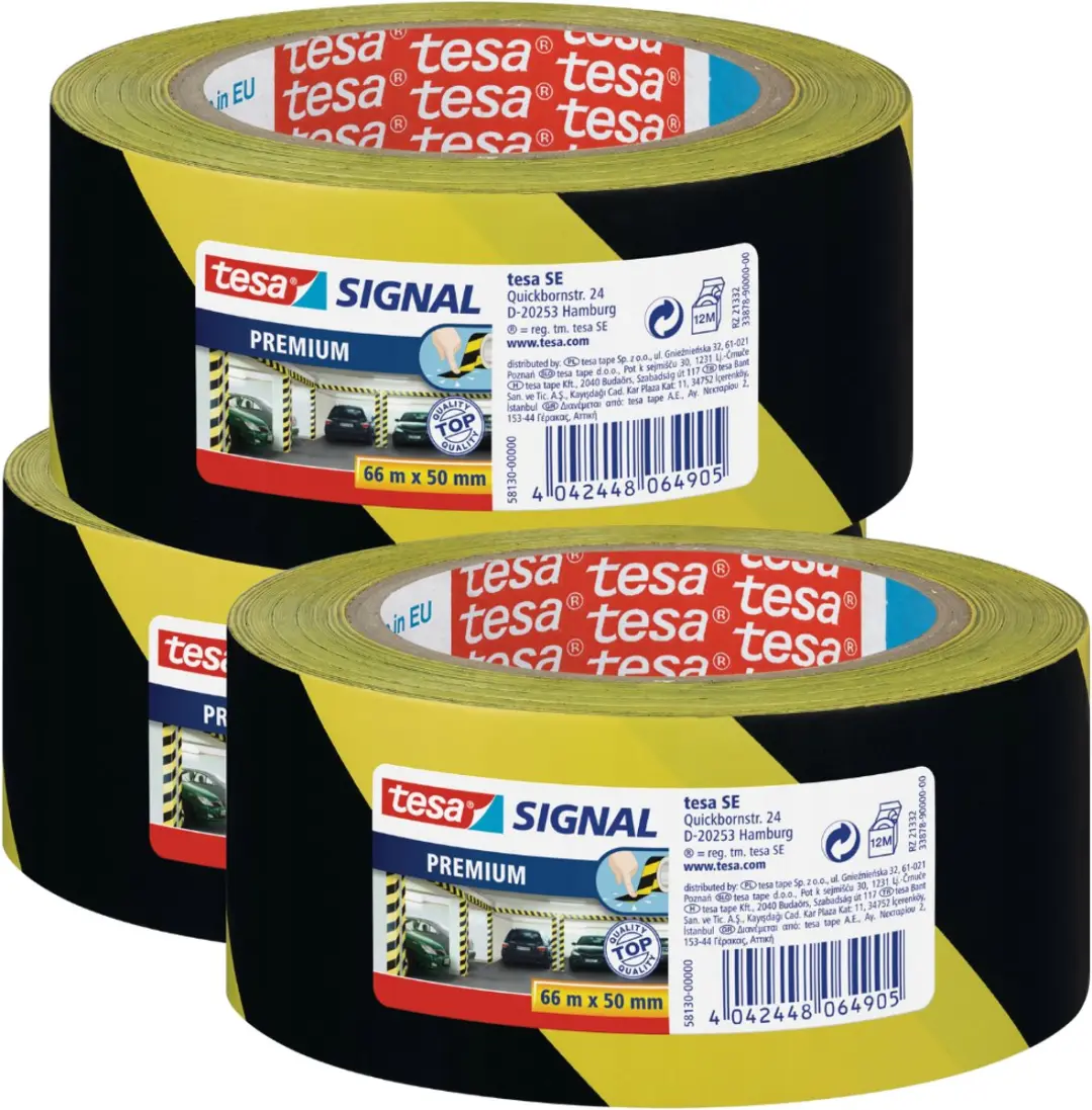 Tesa Signal Premium Waarschuwingsband 66m x 50mm