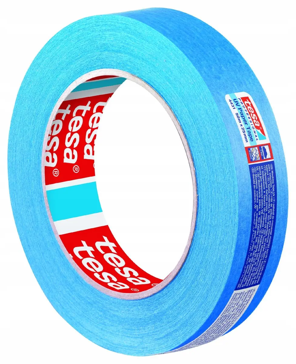 Tesa 4431 Blauwe UV-bestendige schilderstape 25mm x 50m