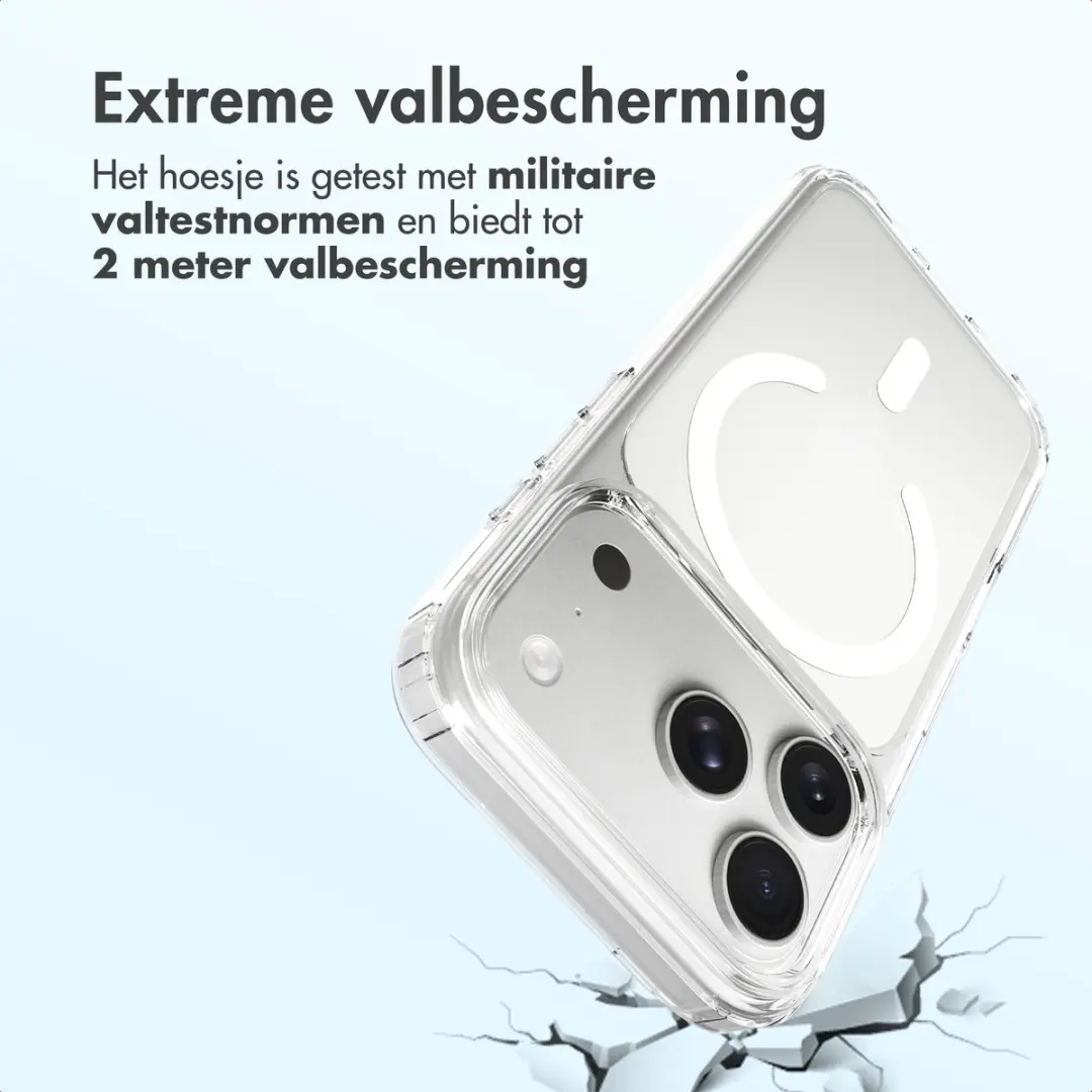 Accezz iPhone 17 Pro Xtreme Impact Backcover - Transparant MagSafe