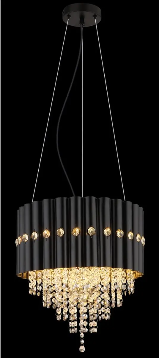 Globo Eleos Hanglamp 3x40W - Zwart met kristal