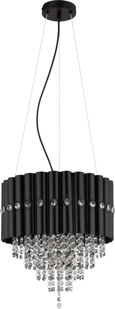 Globo Eleos Hanglamp 3x40W - Zwart met kristal