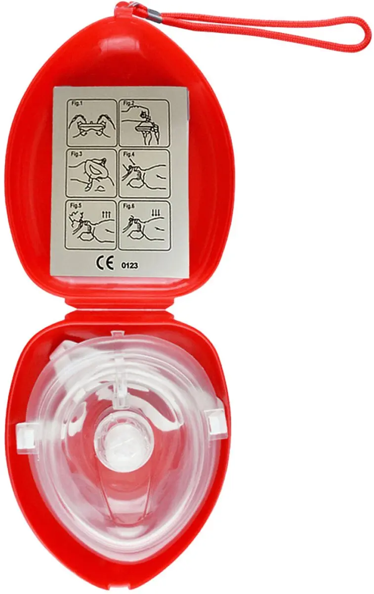 Kiss of Life Pocketmask Beademingsmasker - Rood