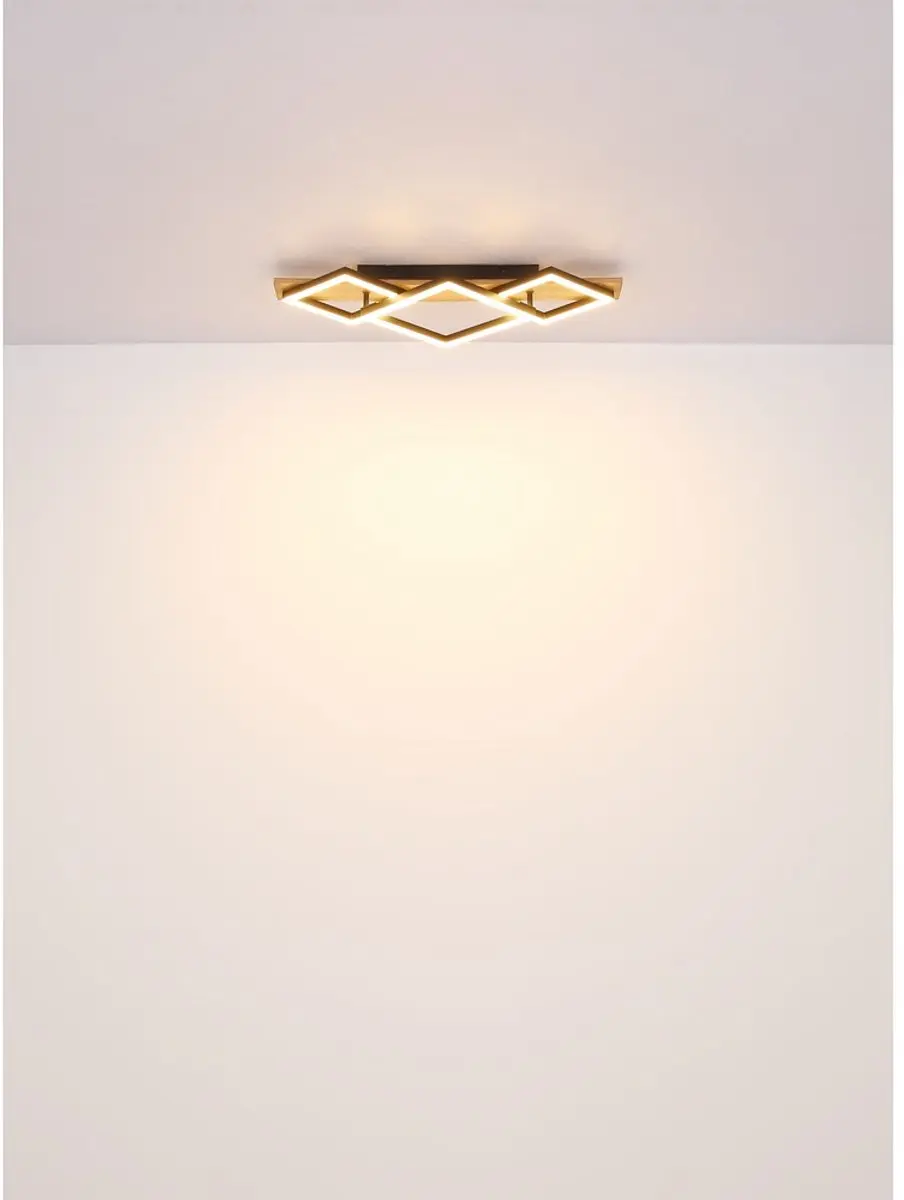 Globo Beatrix Plafondlamp LED 31cm - Naturel Zwart