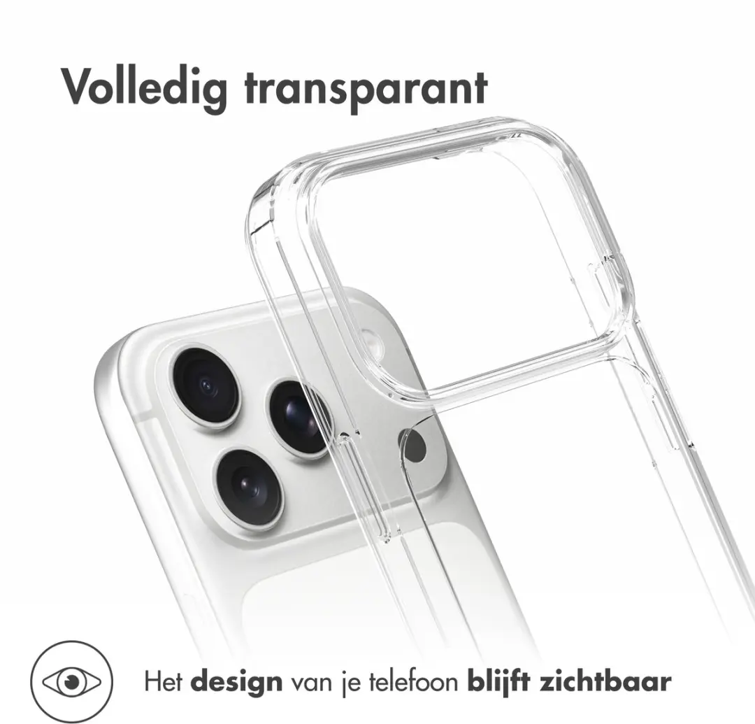 Accezz Xtreme Impact Backcover 2.0 iPhone 17 Pro - Transparant