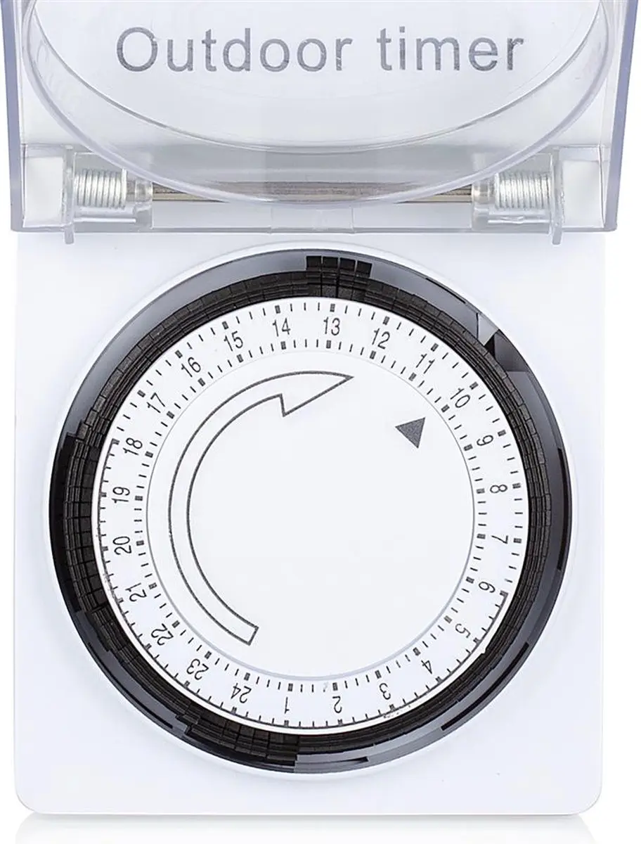 Calex Tijdschakelaar Wandcontactdoos Analoge Schakelklok IP44 - 250W - Wit