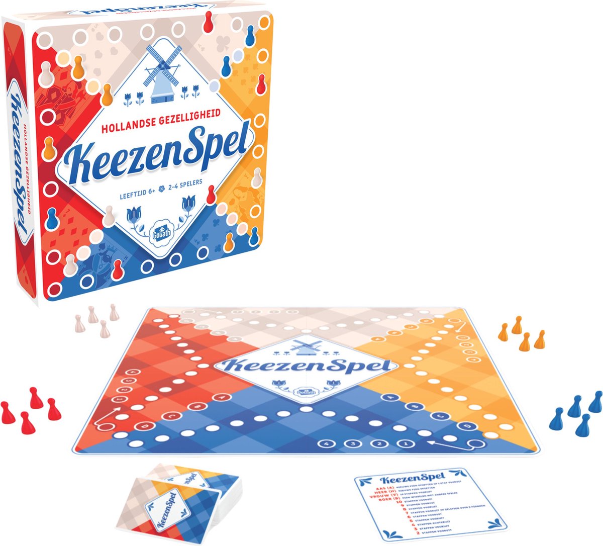 Goliath Keezenspel - Bordspel - Keezen - 2 tot 4 spelers - Hollandse Gezelligheid