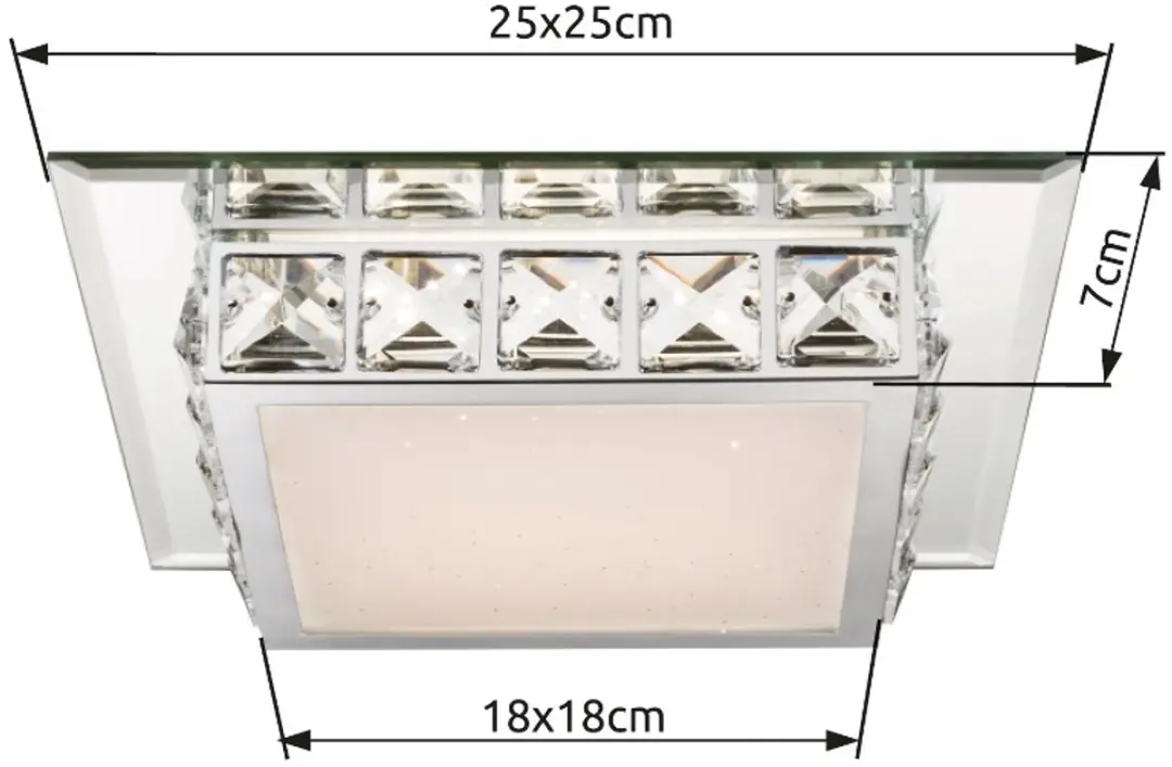 Globo Margo Plafondlamp LED 25cm - Chroom