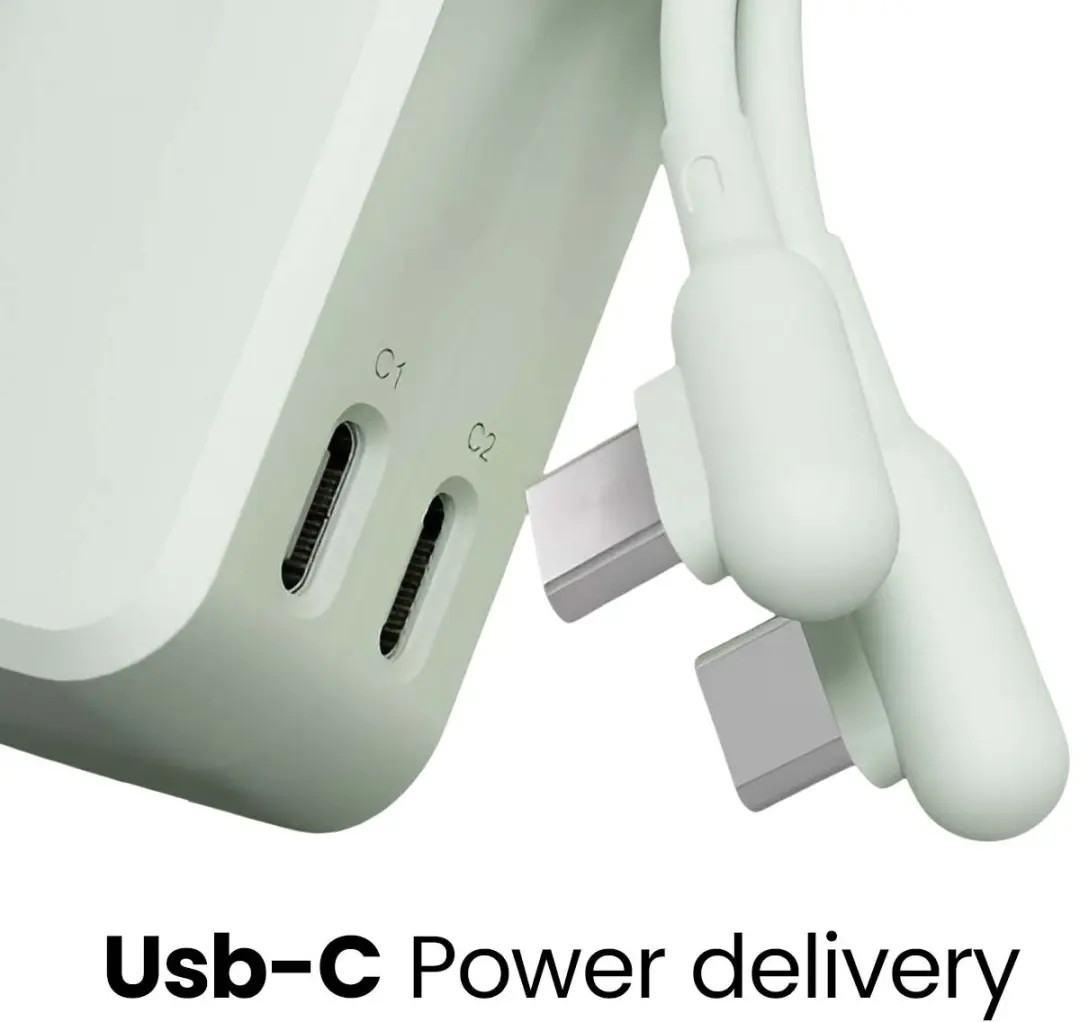 Cygnett Dual USB-C Powerbank 5000mAh 20W - Mint - afbeelding 2 van 6