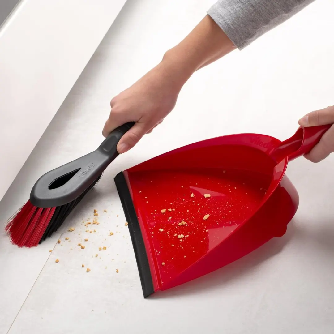 Vileda Stoffer en Blik Set - Rood