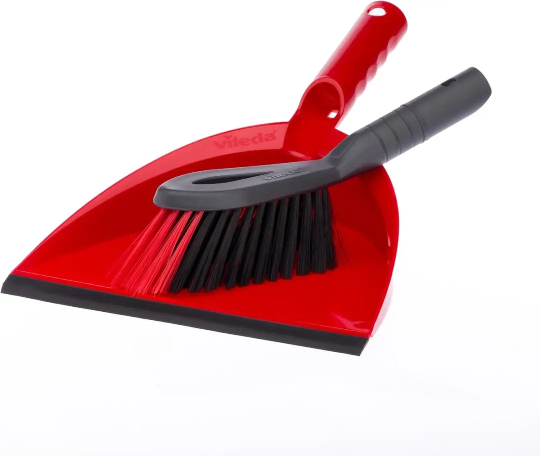 Vileda Stoffer en Blik Set - Rood