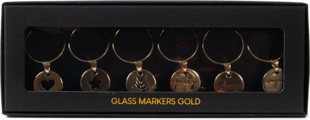 Gusta Glasmarkers Goud - 6 Stuks