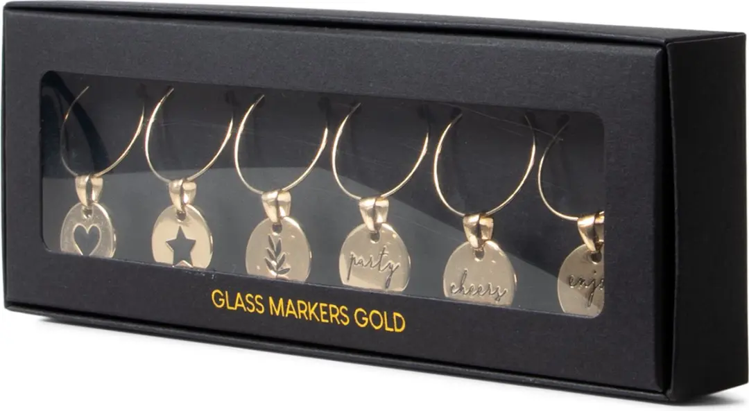 Gusta Glasmarkers Goud - 6 Stuks