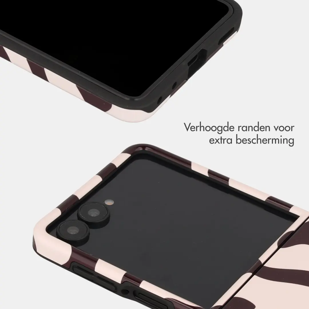 Selencia Hoesje Samsung Galaxy Z Flip8 - Art Wave Black - MagSafe