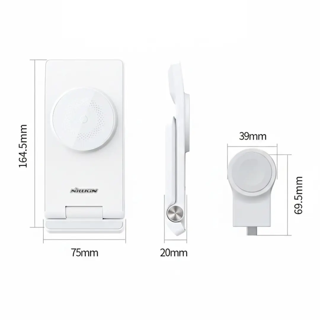 Nillkin 3-in-1 MagSafe Draadloze Oplader Wit