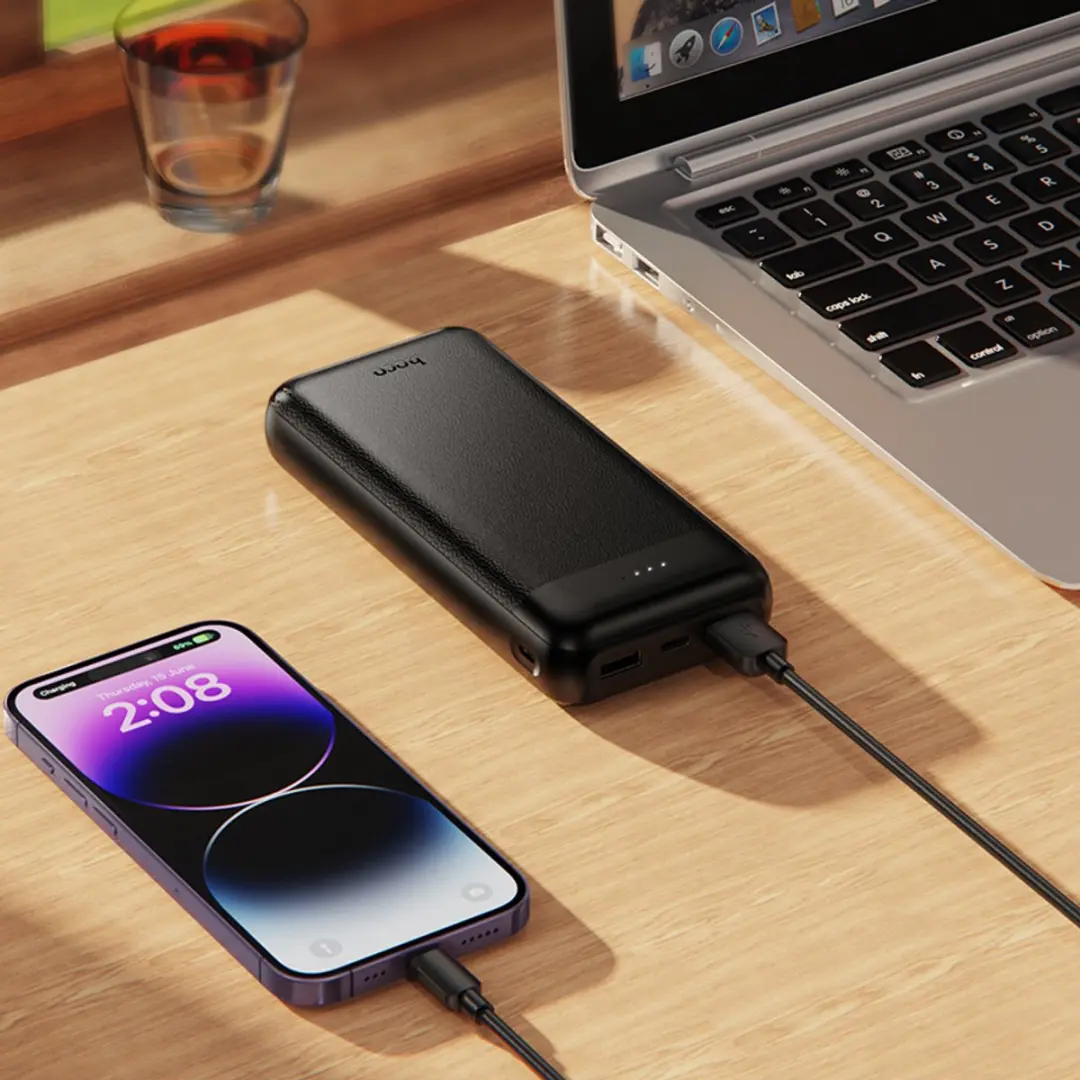 Hoco Powerbank 20000mAh J153A - 2x USB-A - 74W - Wit - afbeelding 5 van 5