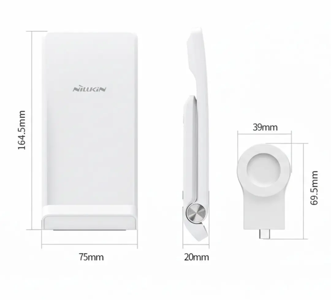 Nillkin 3-in-1 Draadloze Oplader 15W - Wit