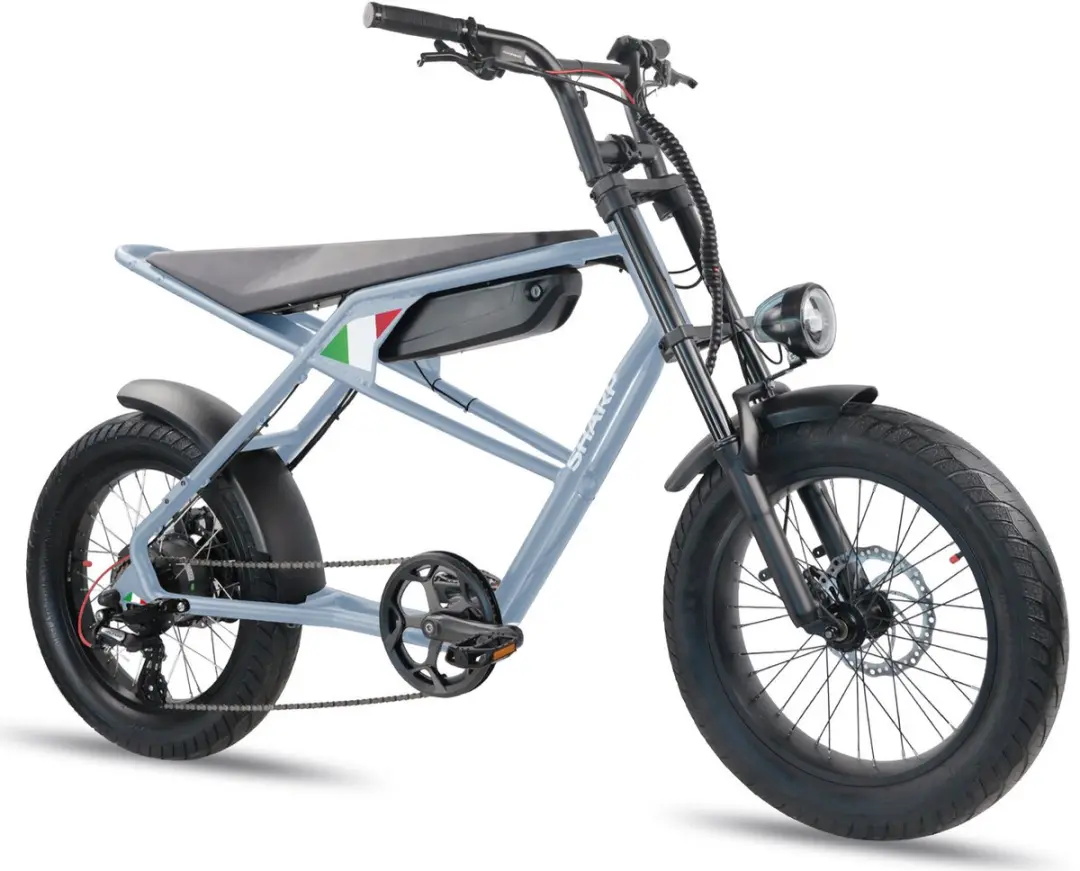 Sharp Moto Fatbike 20" - 7 Versnellingen - 375Wh Lichtblauw
