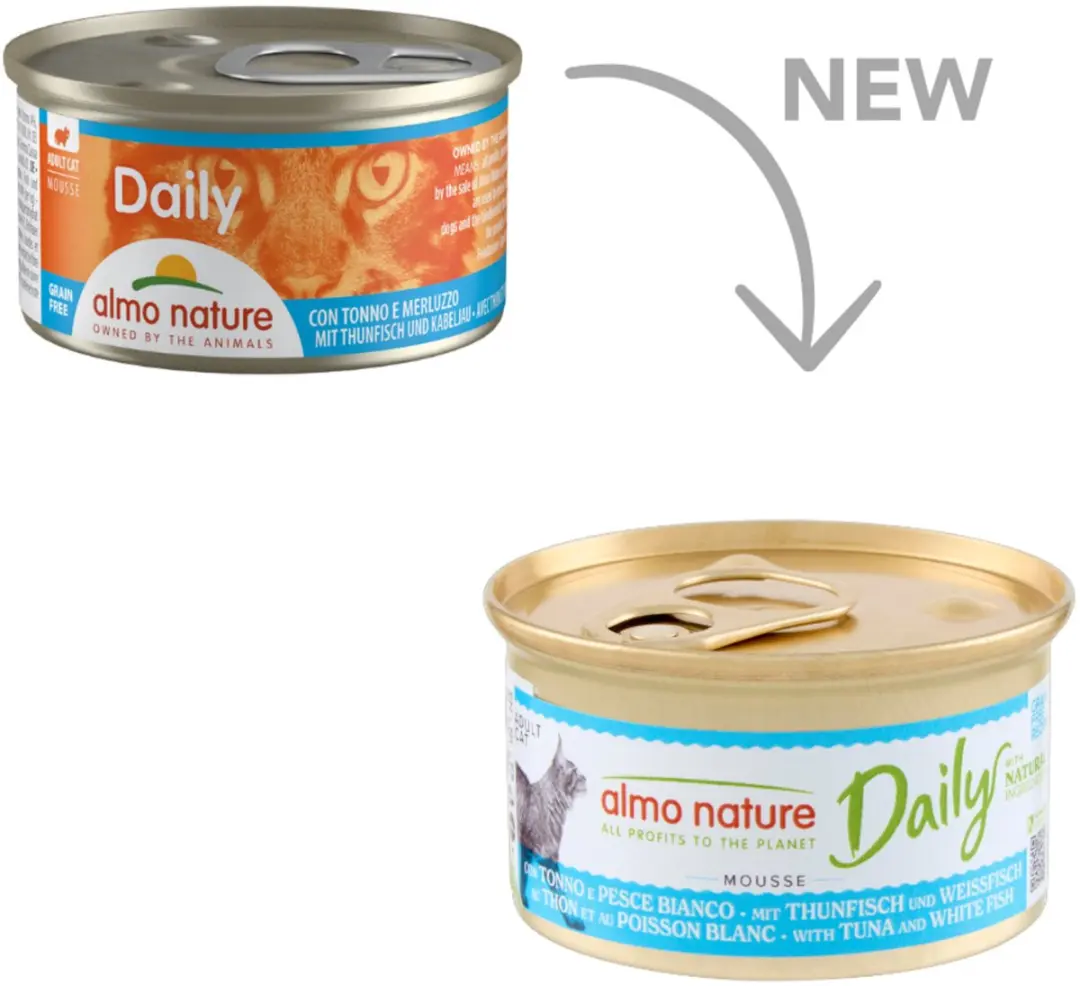 Almo Nature Daily Menu Mousse Tonijn & Kabeljauw Kattenvoer - 24x85g