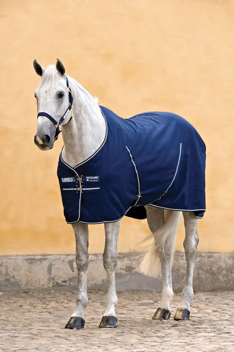 Rambo Stable Sheet 0g Navy/Grey & Silver