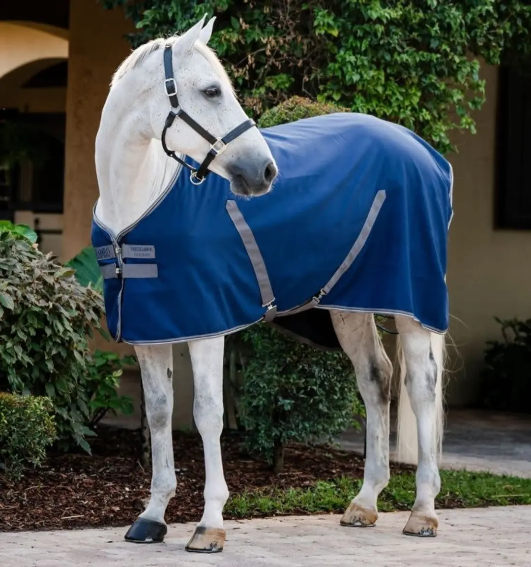 Rambo Stable Sheet 0g Navy/Grey & Silver - 195cm