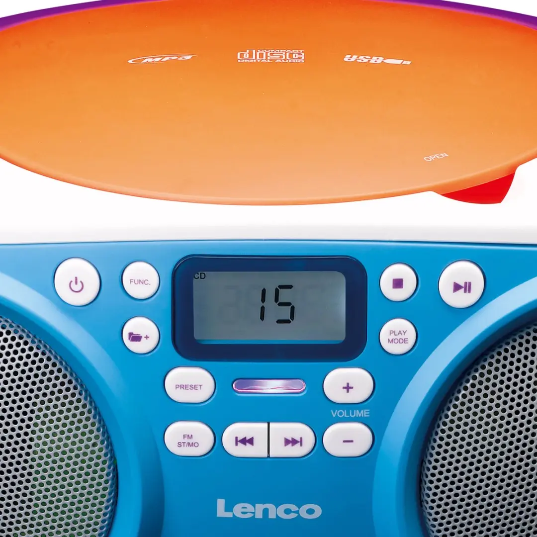 Lenco SCD-41 Draagbare Radio-CD-speler - Multicolor