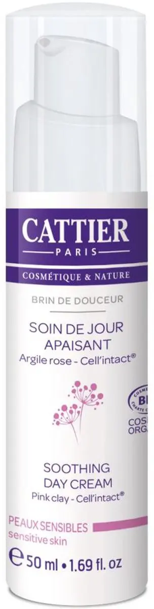 Cattier Dagcreme Kalmerend Gevoelige Huid 50ml
