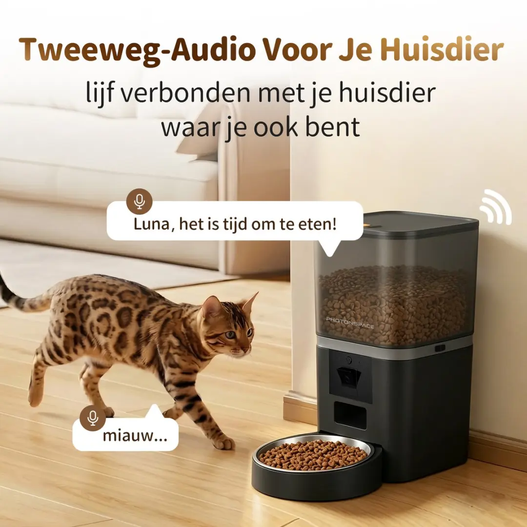 Photonspace Automatische Voerbak 6L - HD Camera & Audio - Zwart