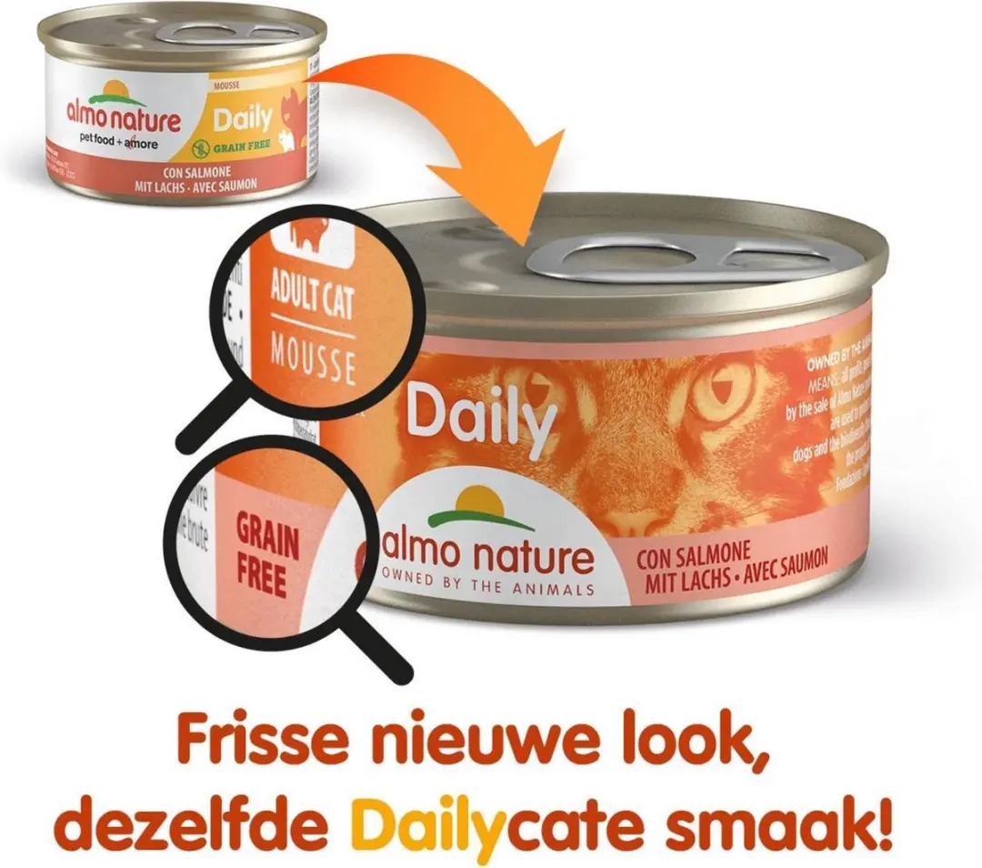 Almo Nature Daily Menu Mousse Zalm Kattenvoer 85g