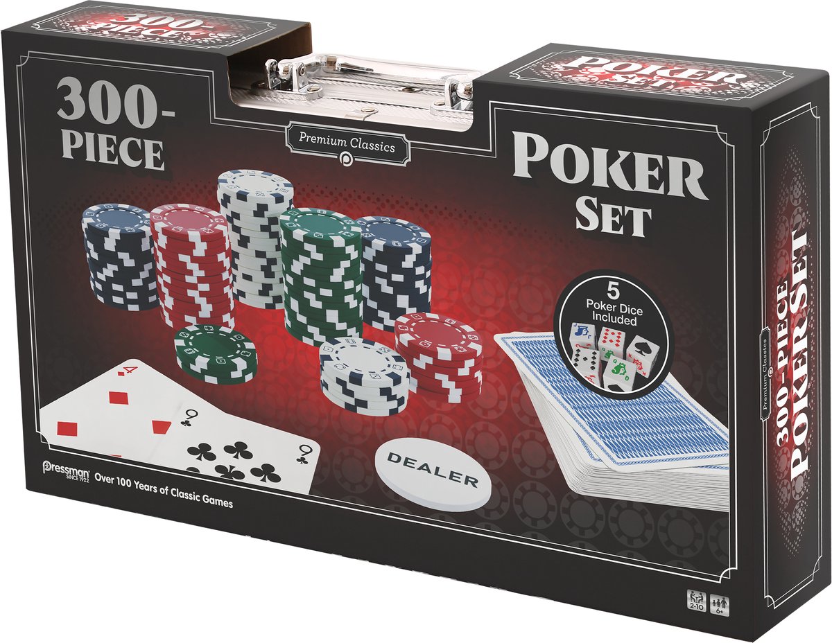 Goliath Classics Poker Set 300 Fiches - 300 Chips Pokerset - Aluminium Koffer - Pokeren - Gezelschapsspel