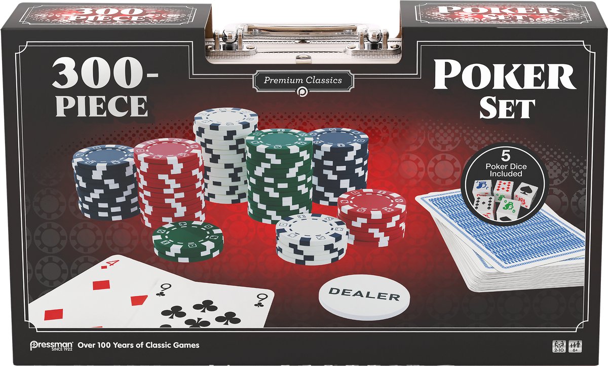 Goliath Classics Poker Set 300 Fiches - 300 Chips Pokerset - Aluminium Koffer - Pokeren - Gezelschapsspel