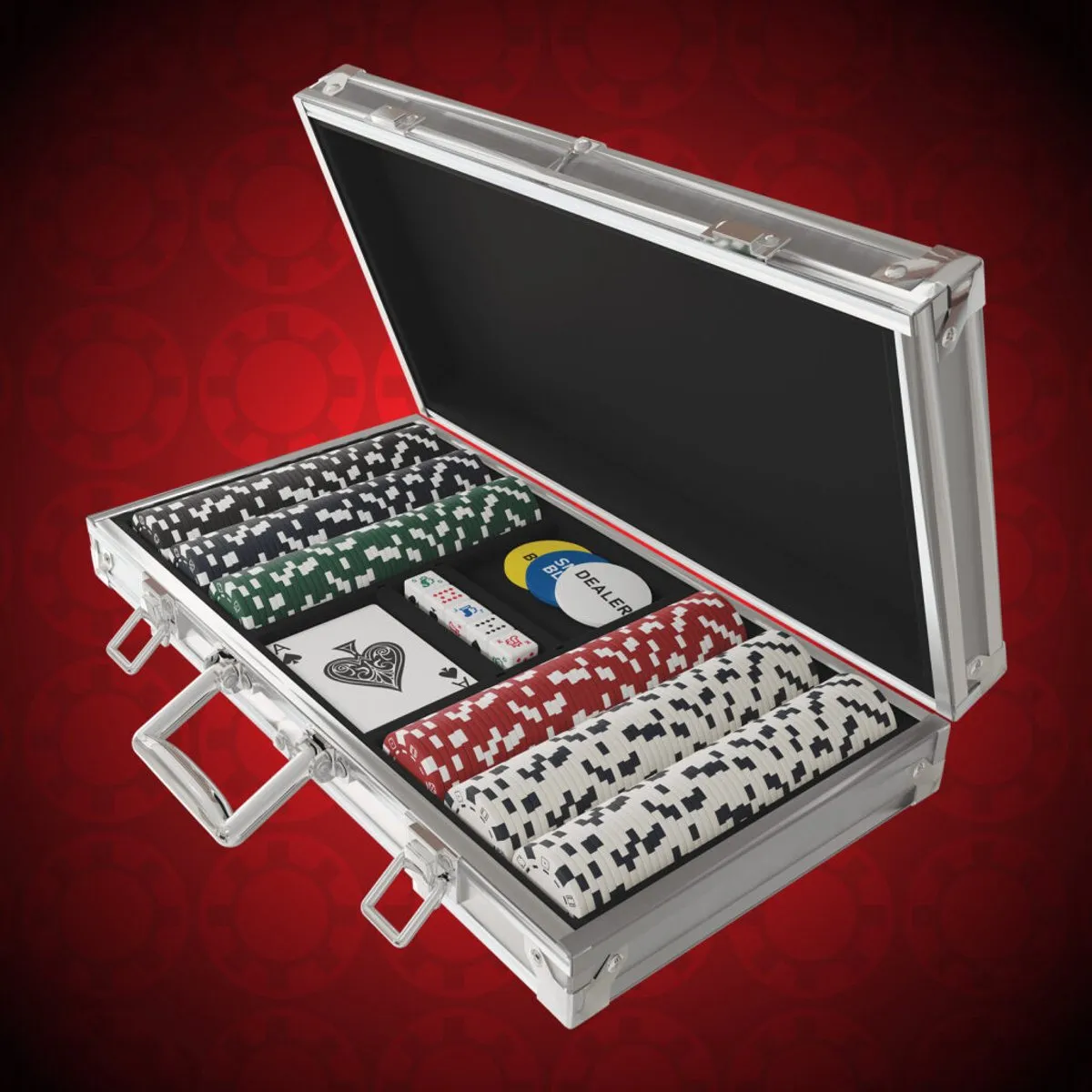 Goliath Classics Pokerset 300 Fiches - Aluminium Koffer - 933405 - afbeelding 6 van 6