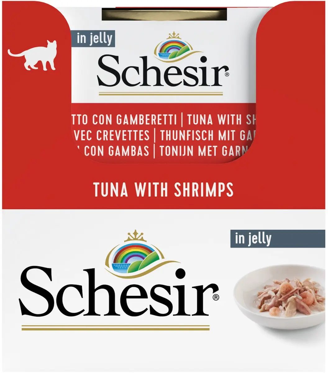 Schesir Kat Tonijn/Garnaal 85g