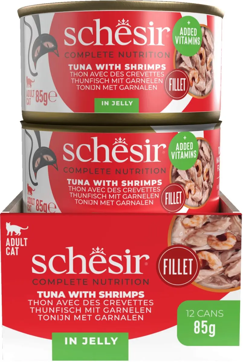 Schesir Kat Tonijn/Garnaal 85g