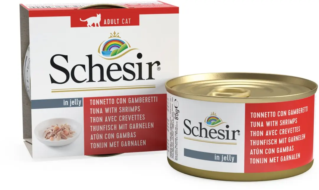 Schesir Kat Tonijn/Garnaal 85g