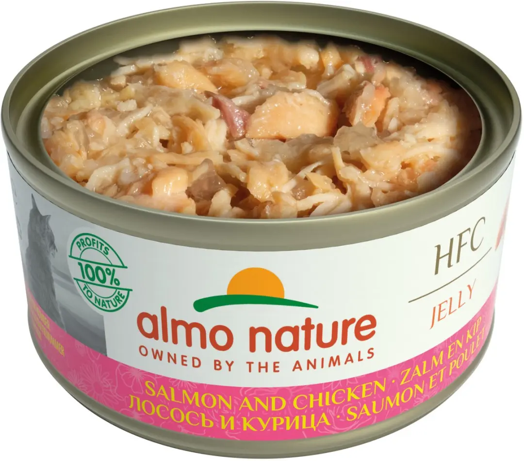 Almo Nature Natvoer Jelly Zalm & Kip 24x70g