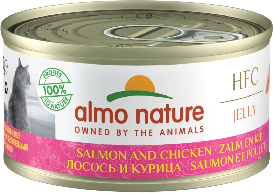 Almo Nature Natvoer Jelly Zalm & Kip 24x70g