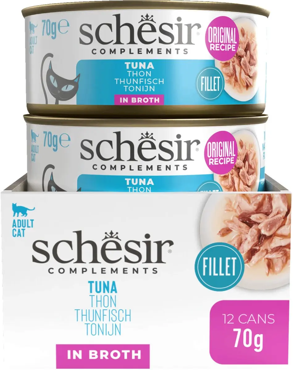 Schesir Gekookte Tonijn Kattenvoer 70g - 14 Stuks - afbeelding 6 van 6