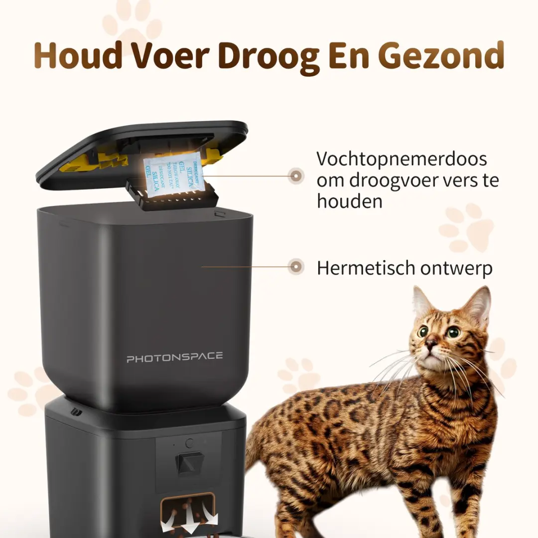Photonspace Automatische Voerbak 7L - Full HD Camera - WiFi App - afbeelding 6 van 6