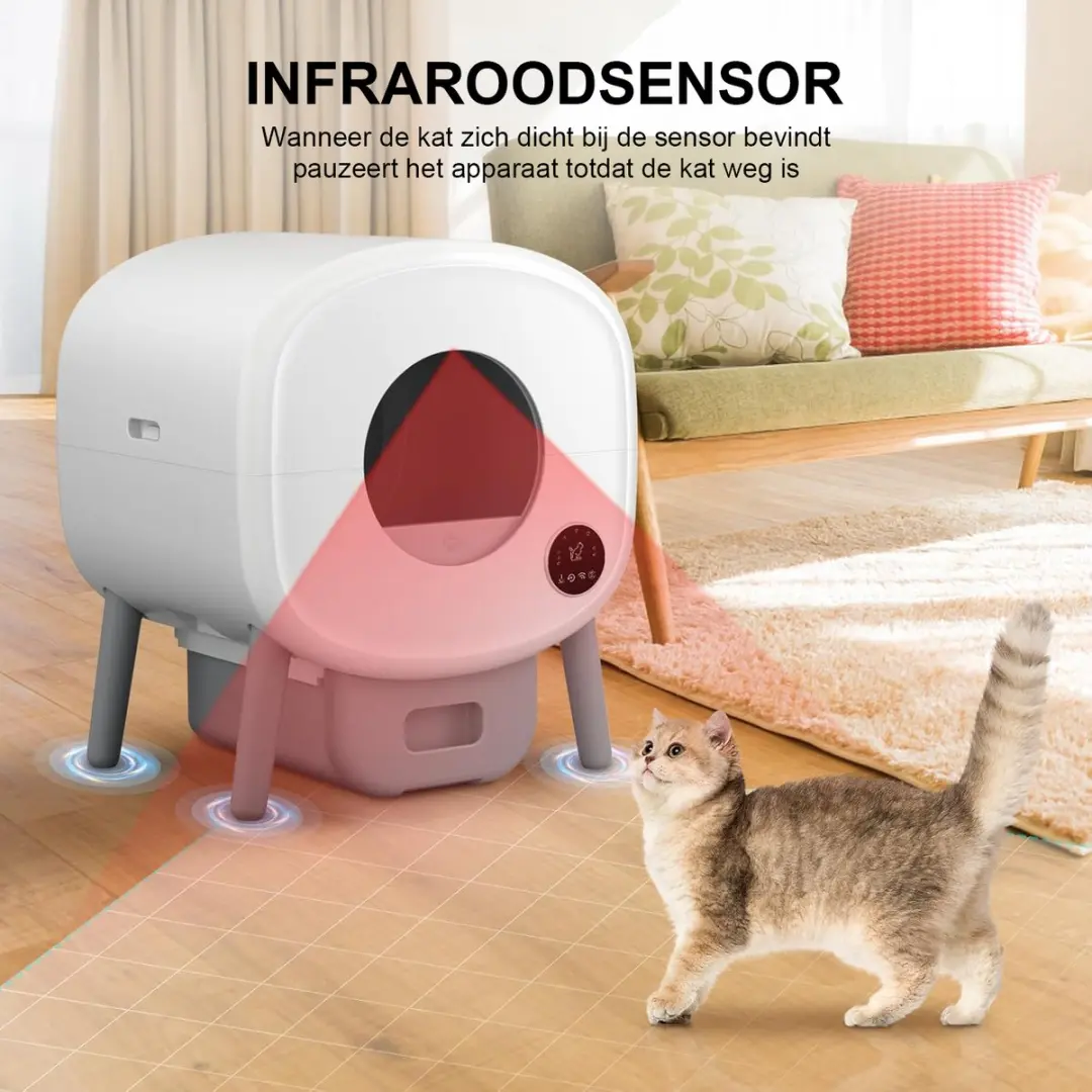 Photonspace NEO_B Zelfreinigende Kattenbak 95L - Wit
