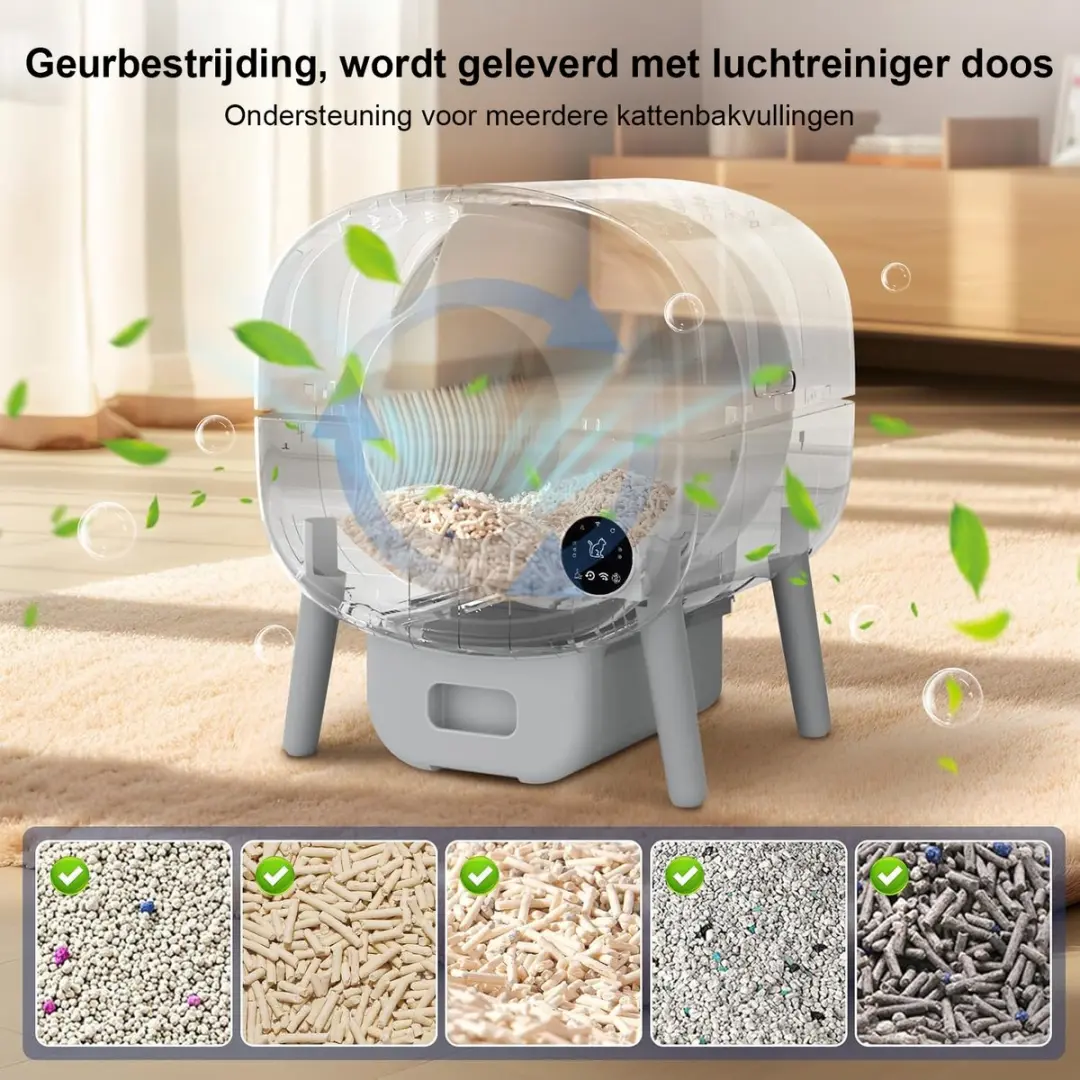 Photonspace NEO_B Zelfreinigende Kattenbak 95L - Wit - afbeelding 6 van 6